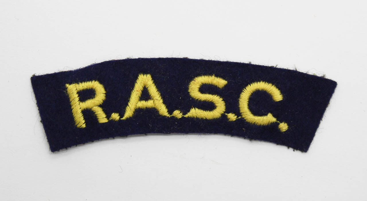 Royal Army Service Corps (R.A.S.C.) Cloth Shoulder Title