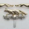 Queen's Own Yeomanry Anodised (Staybrite) Cap Badge & Pair of Collars