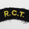 Royal Corps of Transport (R.C.T.) Cloth Shoulder Title