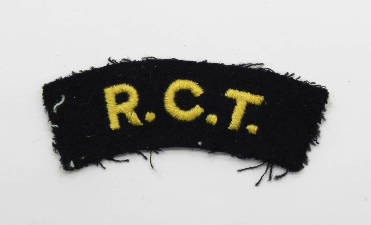 Royal Corps of Transport (R.C.T.) Cloth Shoulder Title