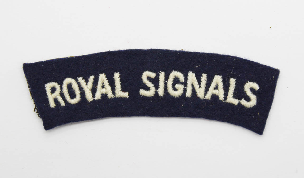 Royal Corps of Signals (ROYAL SIGNALS) Cloth Shoulder Title