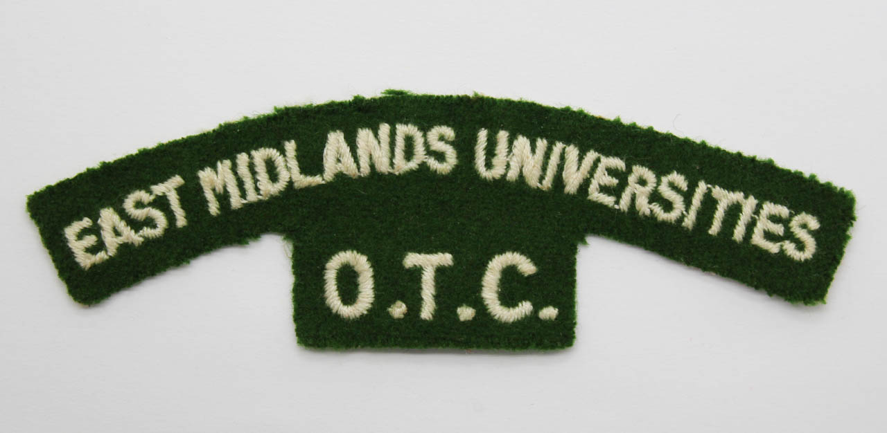 East Midlands Universities Officer Training Corps (EAST MIDLANDS UNIVERSITIES/O.T.C.) Cloth Shoulder Title