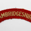Cambridgeshire Regiment (CAMBRIDGESHIRE) Cloth Shoulder Title