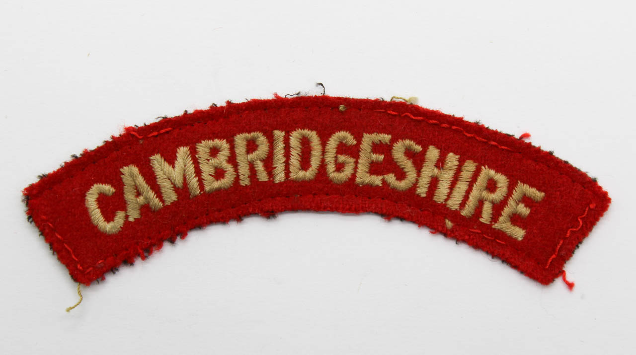 Cambridgeshire Regiment (CAMBRIDGESHIRE) Cloth Shoulder Title