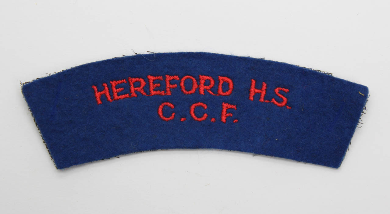 Hereford High School Combined Cadet Force (HEREFORD H.S./C.C.F.) Cloth Shoulder Title