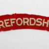 Herefordshire Regiment (HEREFORDSHIRE) Cloth Shoulder Title