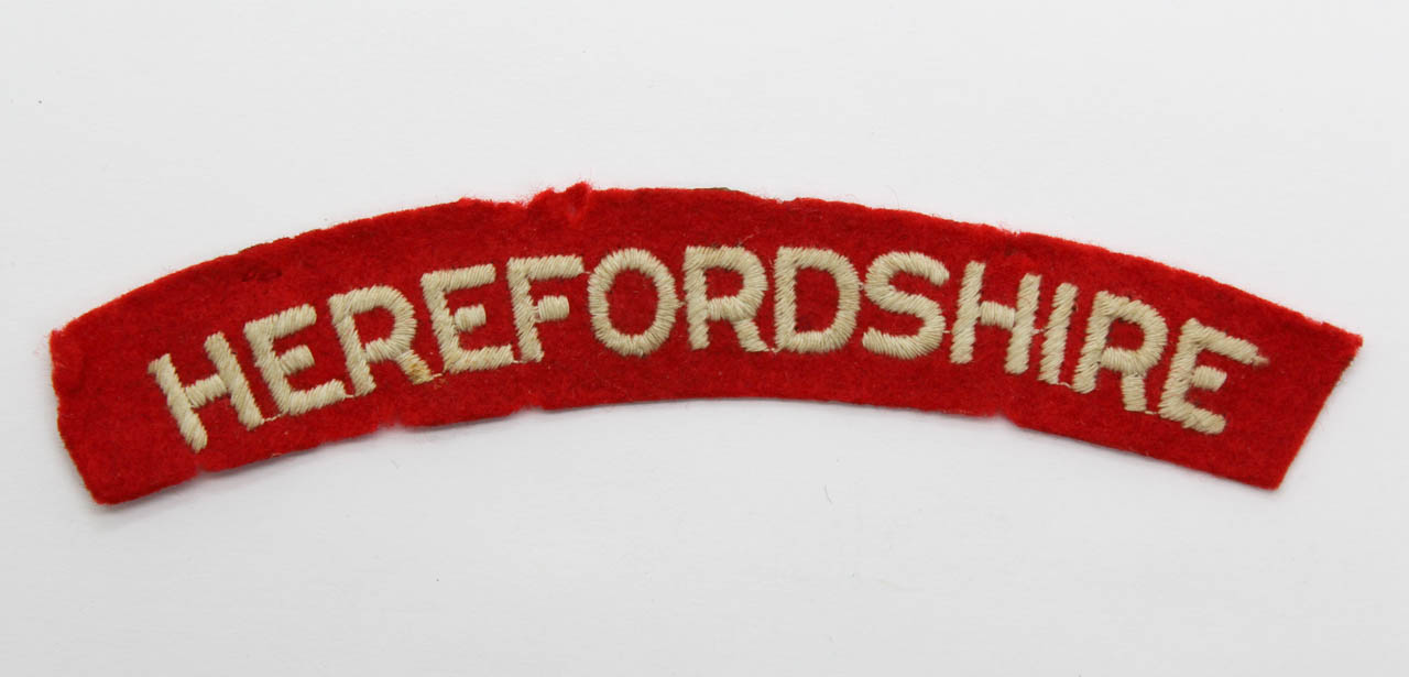 Herefordshire Regiment (HEREFORDSHIRE) Cloth Shoulder Title