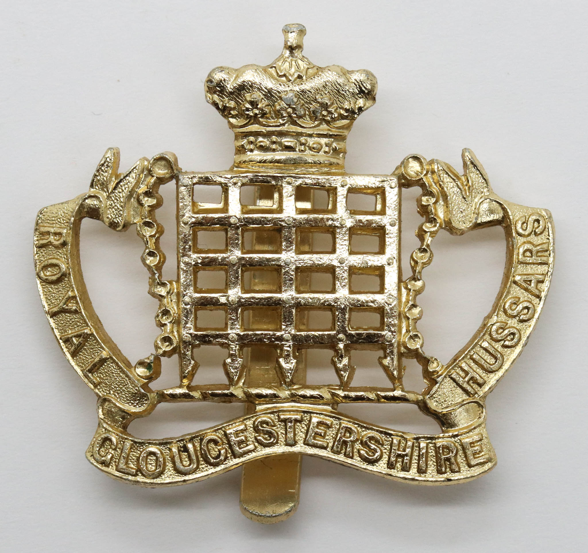 Royal Gloucestershire Hussars Anodised (Staybrite) Cap Badge