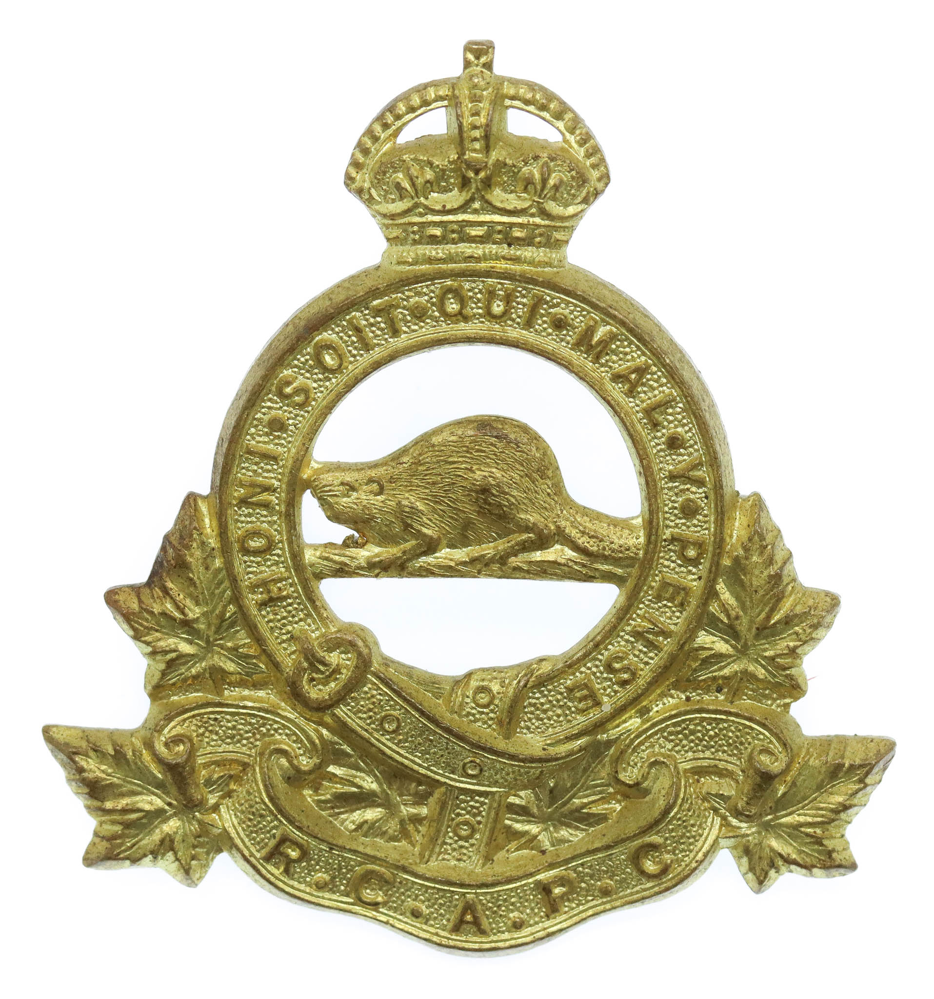 Royal Canadian Army Pay Corps (R.C.A.P.C.) Cap Badge - King's Crown