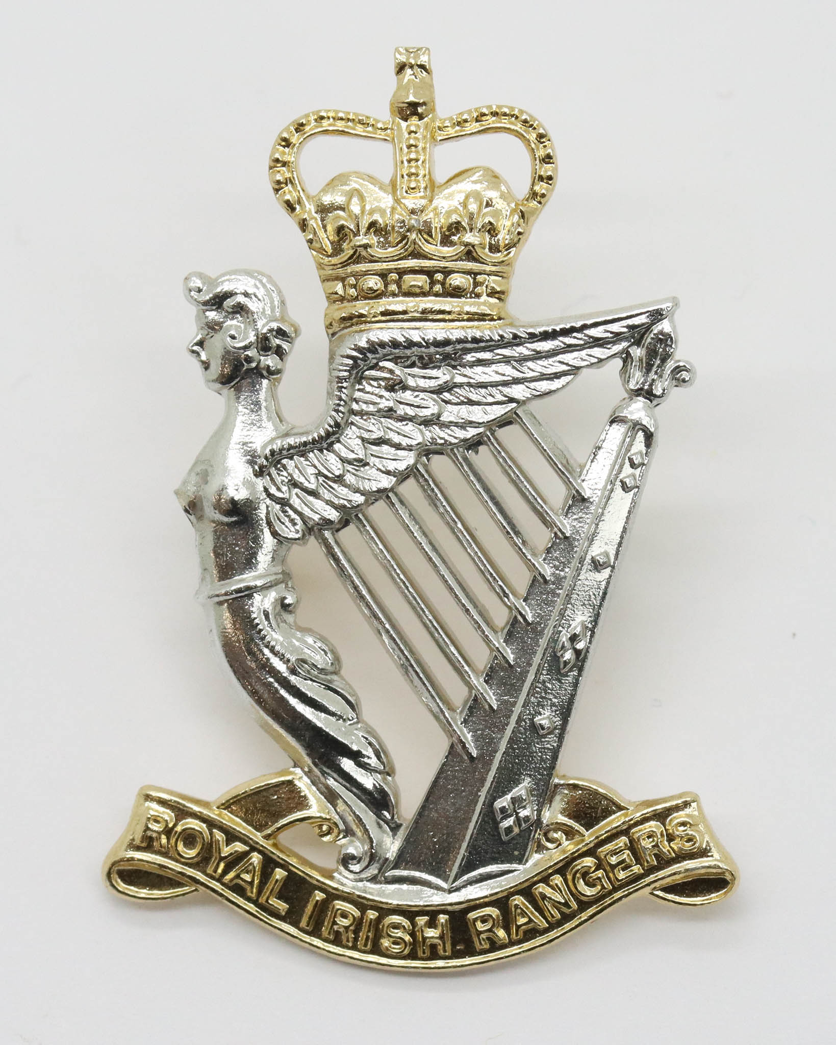 Royal Irish Rangers Anodised (Staybrite) Cap Badge