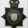 Derby Borough Police Night Helmet Plate - Queen's Crown