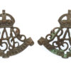 Pair of Royal Australian Artillery Collar Badges - King's Crown