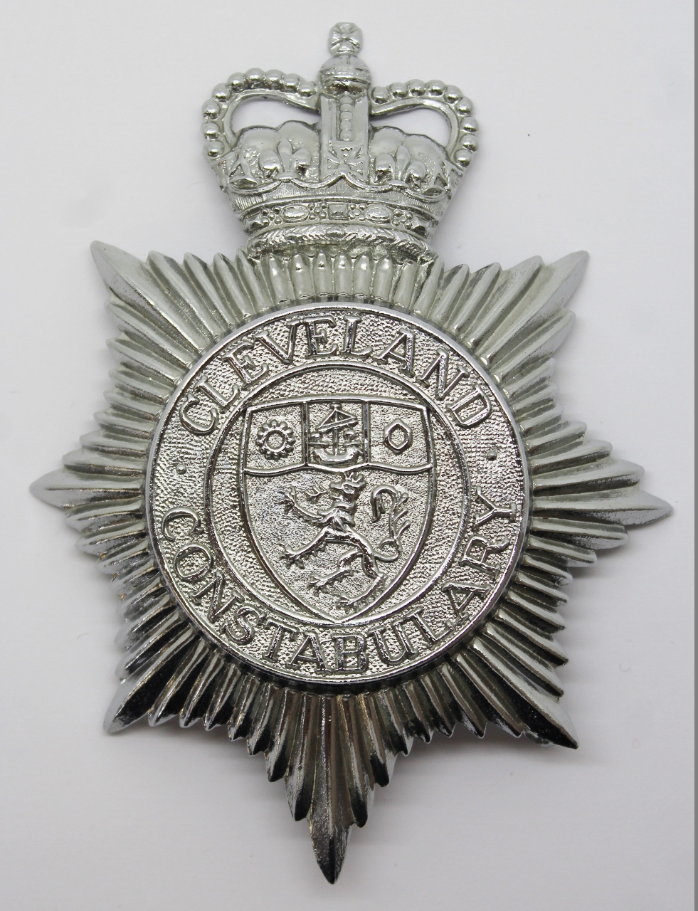 Cleveland Constabulary Helmet Plate - Queen's Crown