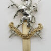 Queen's Own Lowland Yeomanry Anodised (Staybrite) Cap Badge