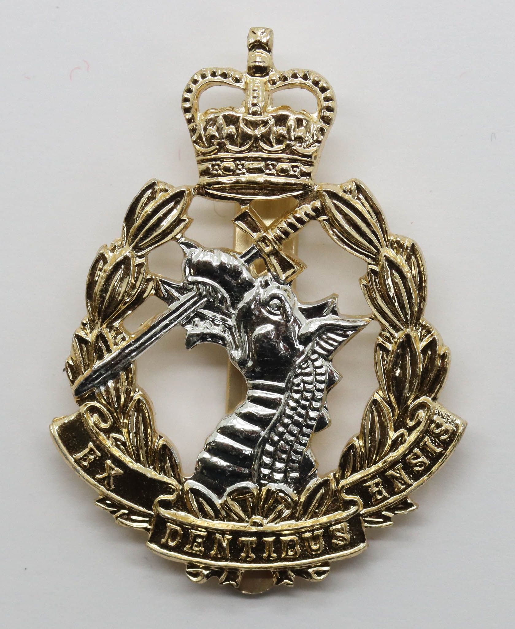 Royal Army Dental Corps (R.A.D.C.) Anodised (Staybrite) Cap Badge