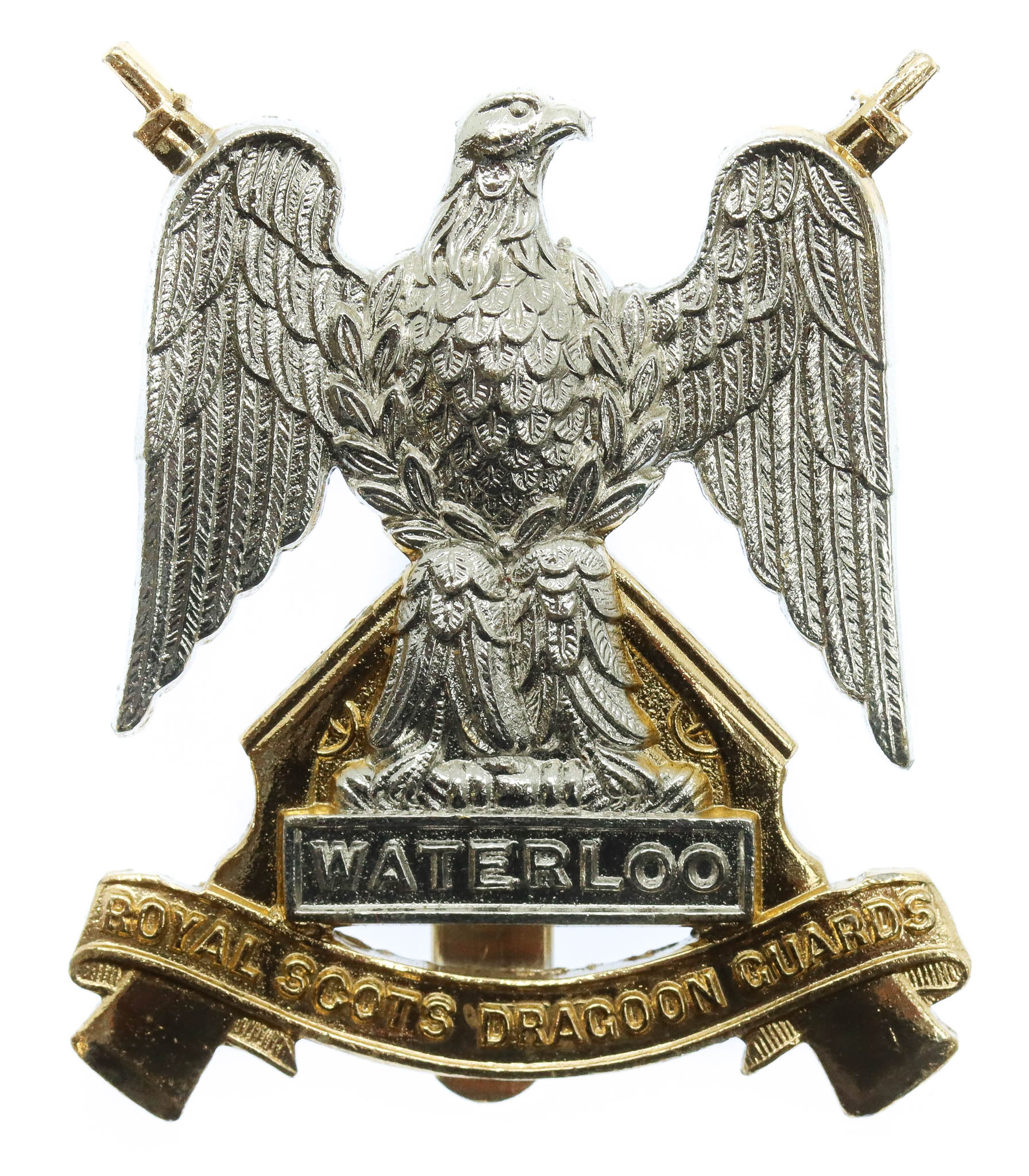 Royal Scots Dragoon Guards Anodised (Staybrite) Cap Badge