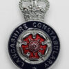 Lancashire Constabulary Enamelled Cap Badge - Queens Crown