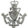 8th (Irish) Bn. The King's (Liverpool) Regiment Anodised (Satybrite) Cap Badge - Queen's Crown