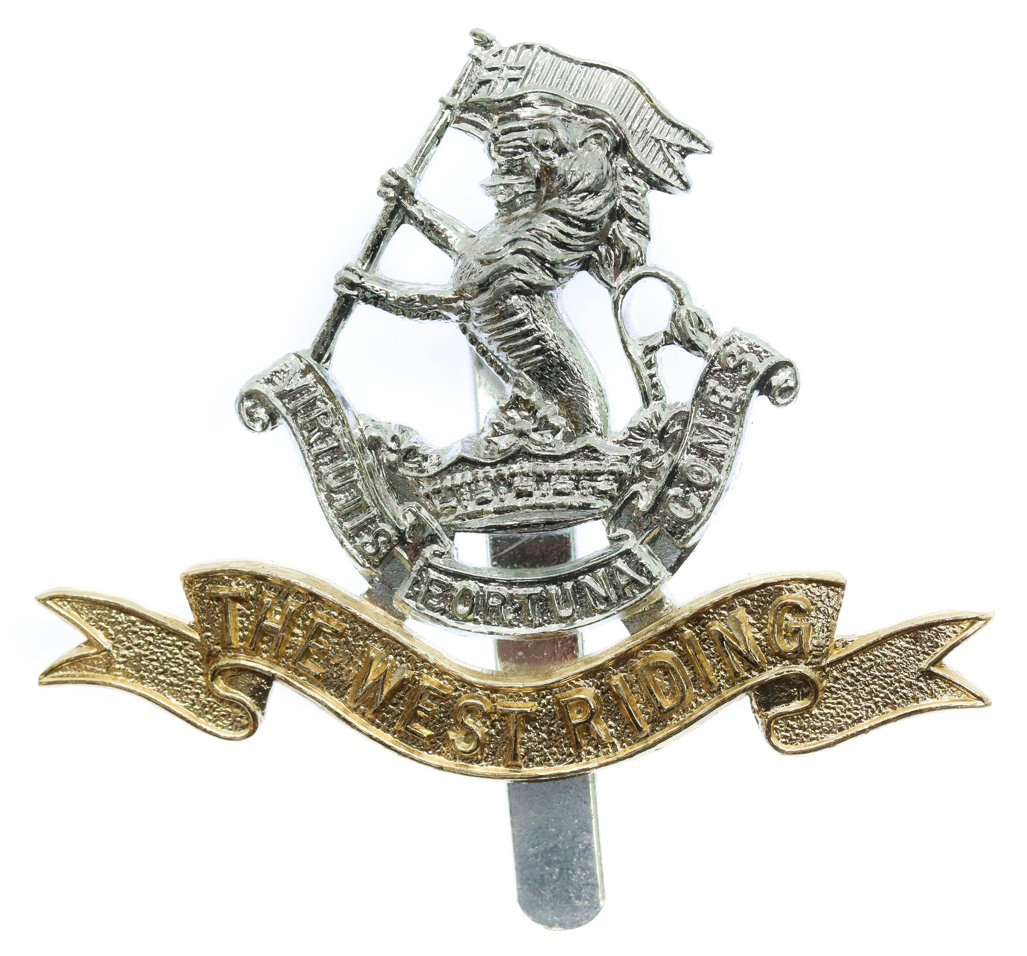 Duke of Wellington's (West Riding) Regiment Anodised (Staybrite) Cap Badge