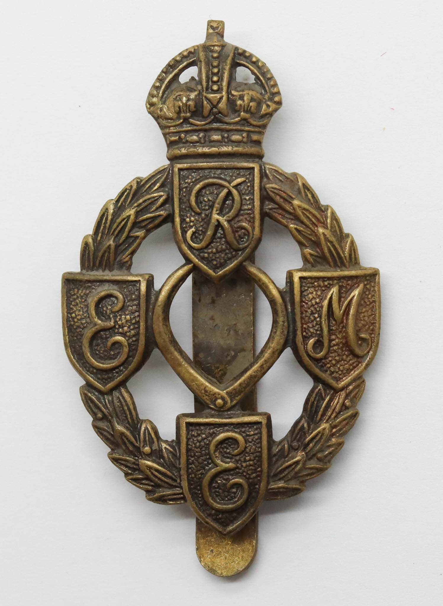 Royal Electrical & Mechanical Engineers (R.E.M.E.) Cap Badge - King's Crown
