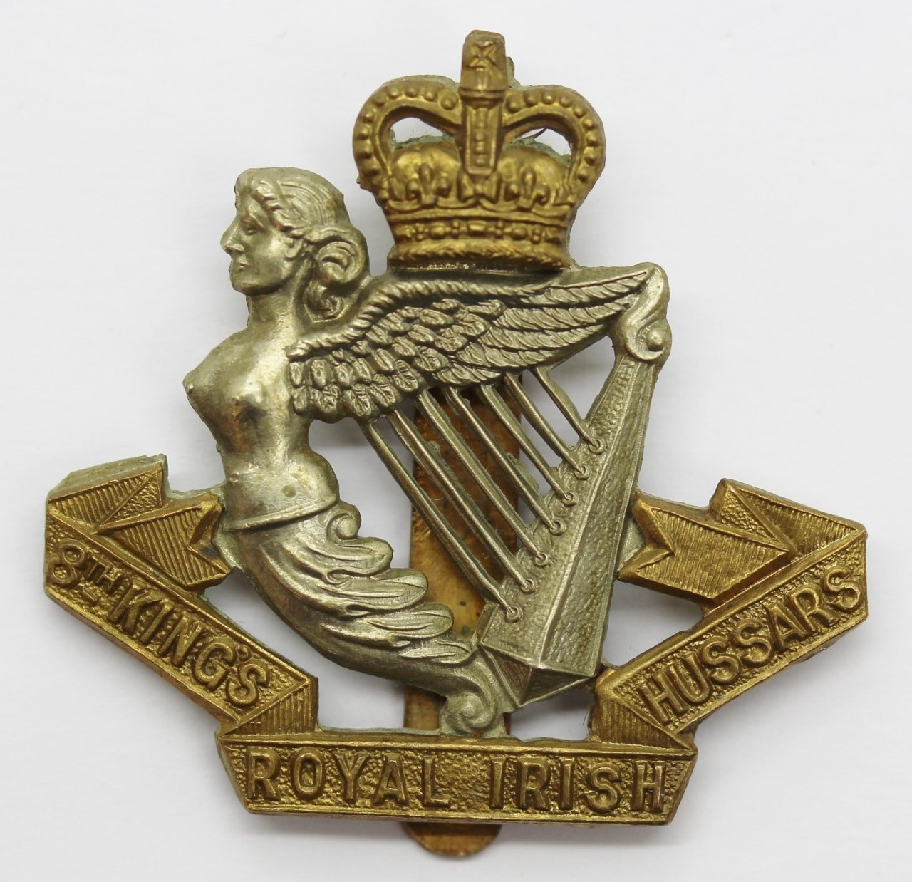 8th King's Royal Irish Hussars Cap Badge - Queen's Crown