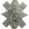 Black Watch (Royal Highlanders) Anodised (Staybrite) Cap Badge - Queen's Crown