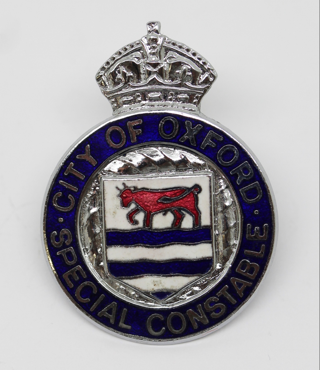 City of Oxford Special Constable Enamelled Lapel Badge - King's Crown