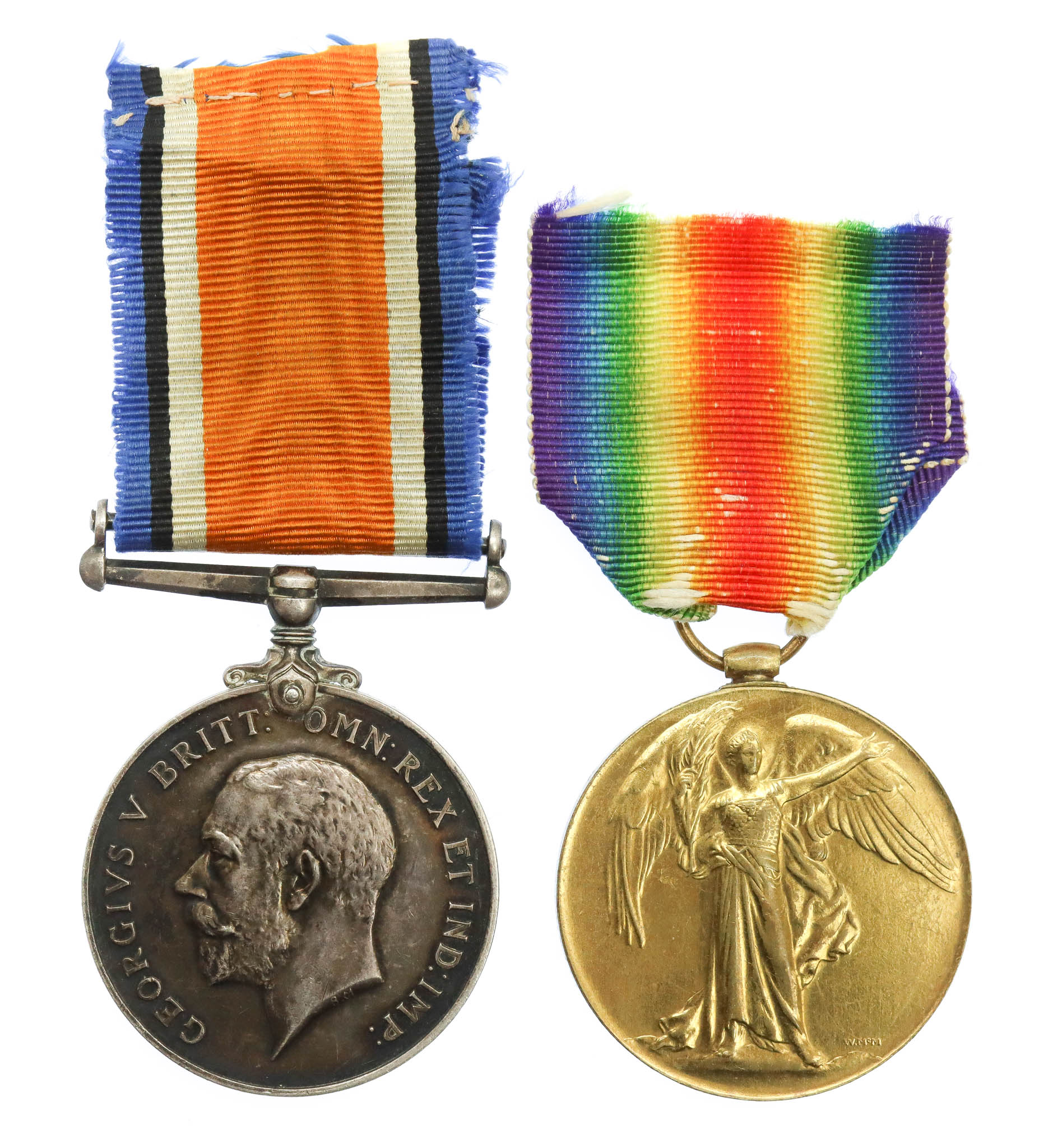 WW1 British War & Victory Medal Pair - Pte. L.G. Nicholson, 19th Hussars