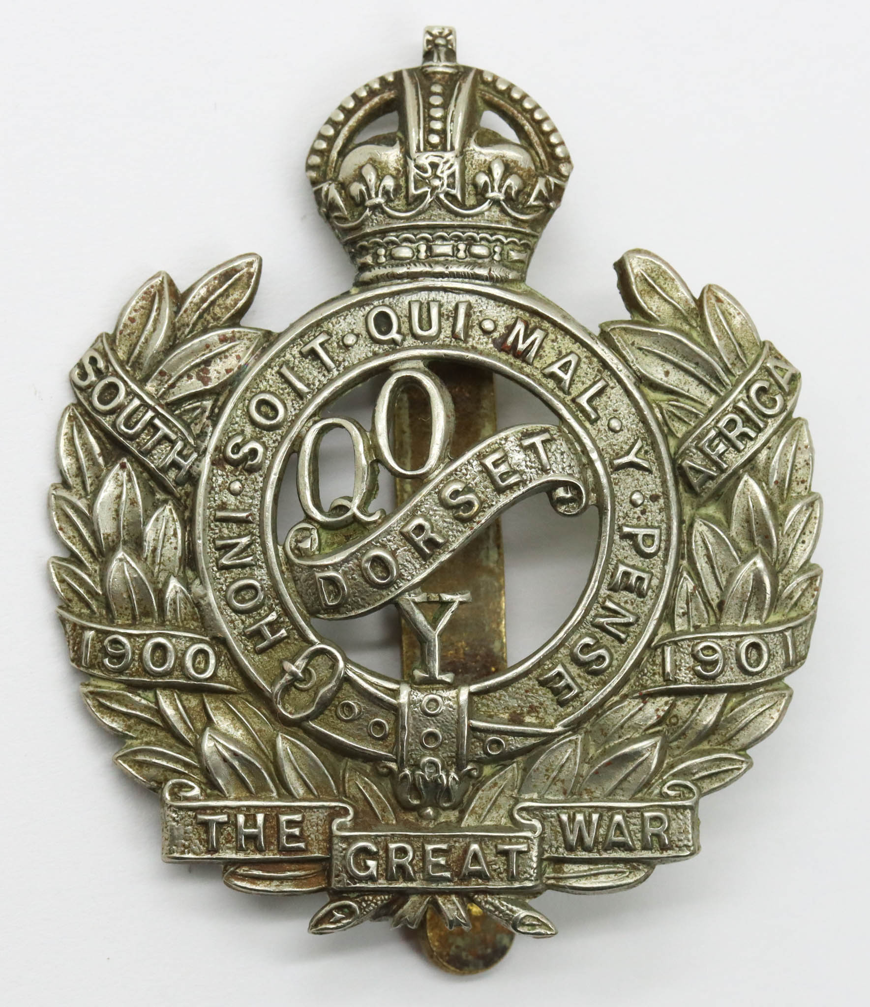 Queen's Own Dorset Yeomanry Cap Badge - King's Crown