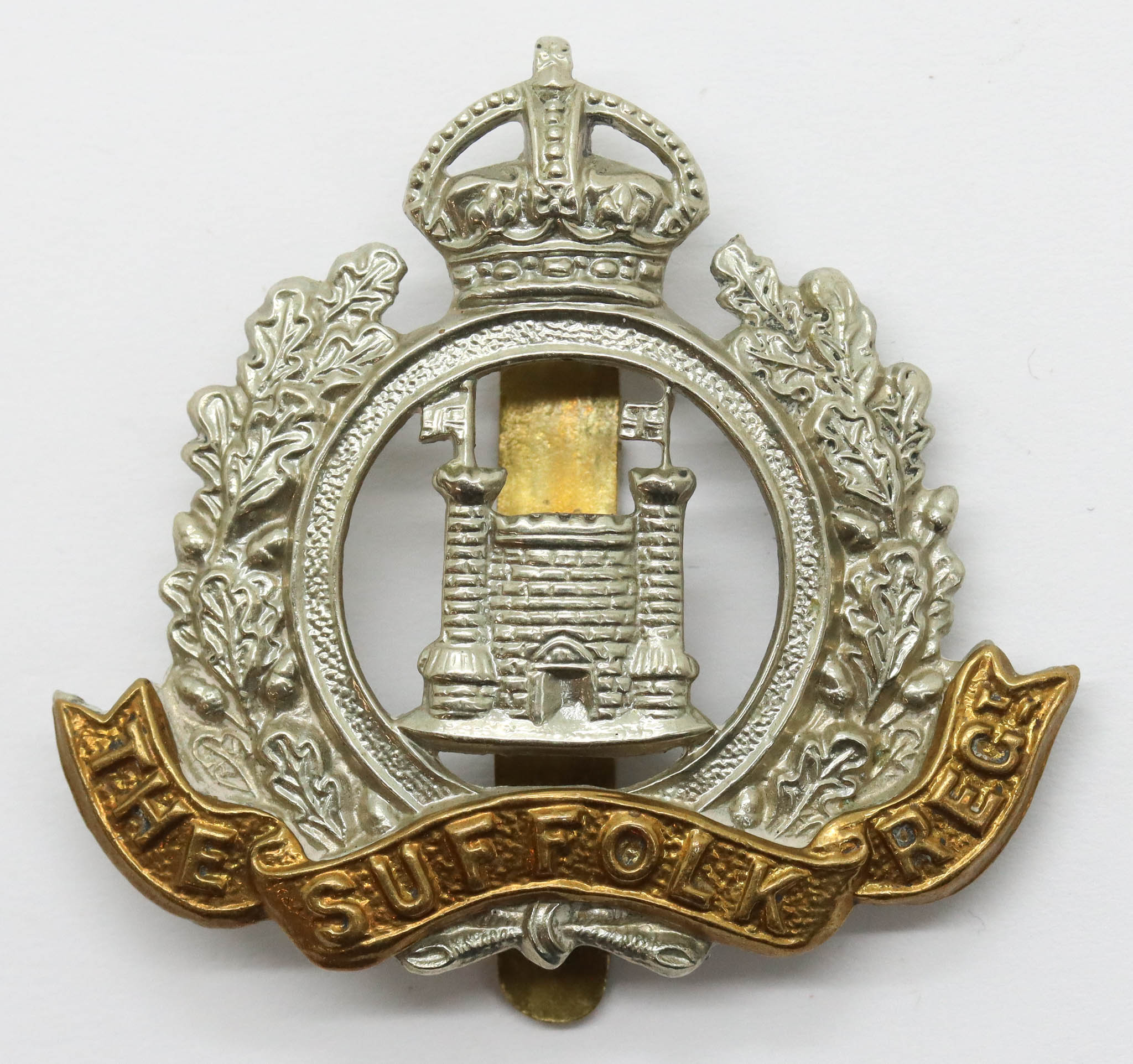 4th Bn. Suffolk Regiment Cap Badge - King's Crown