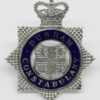 Durham Constabulary Senior Offier's Enamelled Cap Badge - Queen's Crown