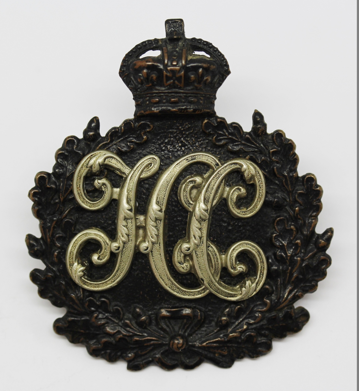 Hampshire Constabulary Small Wreath Cap Badge - King's Crown