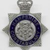Hampshire Constabulary Senior Officer's Enamelled Cap Badge - Queen's Crown