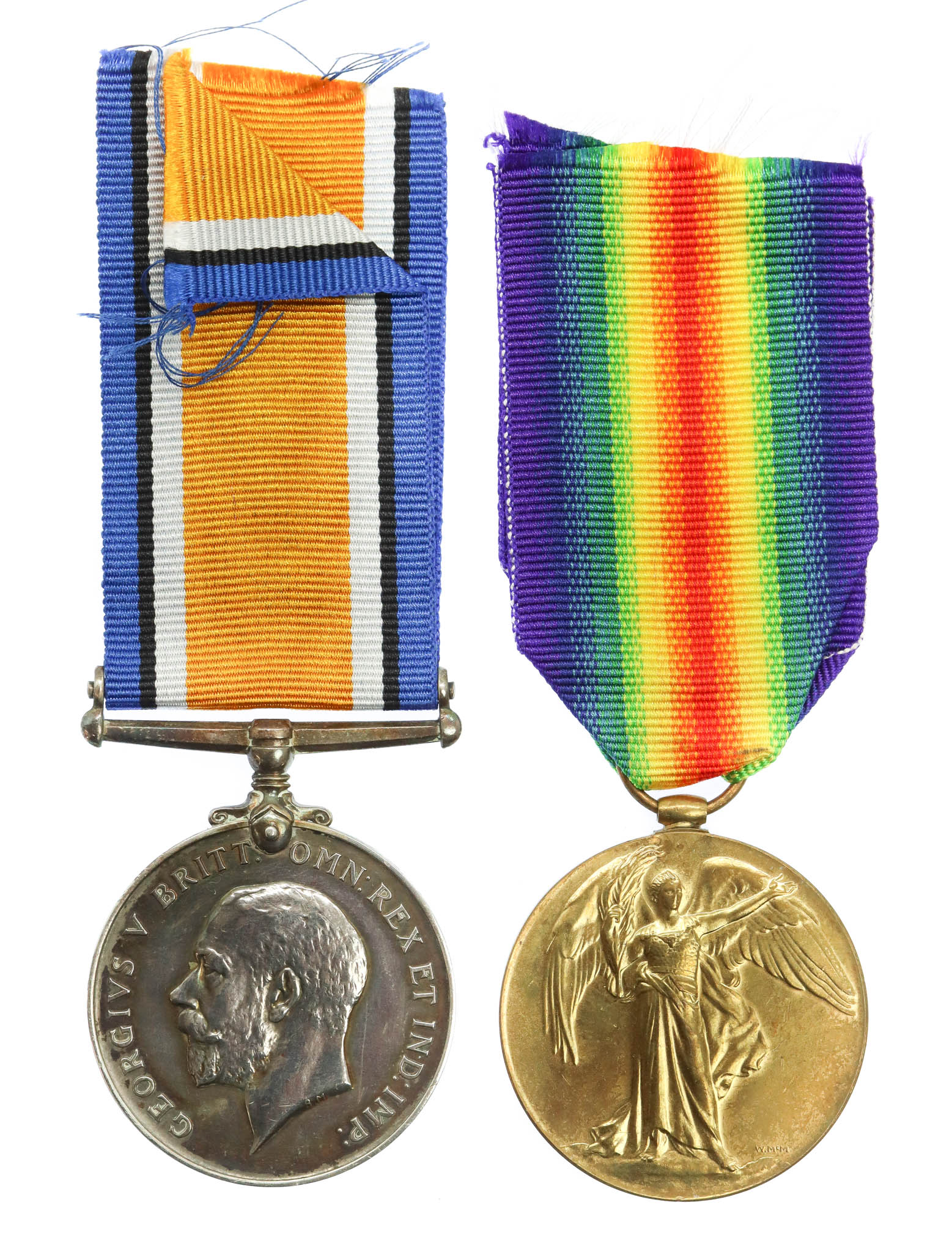 WW1 British War & Victory Medal Pair - Pte. W.F. Leech, Royal Fusiliers (Later Middlesex Regiment) - Wounded In Action