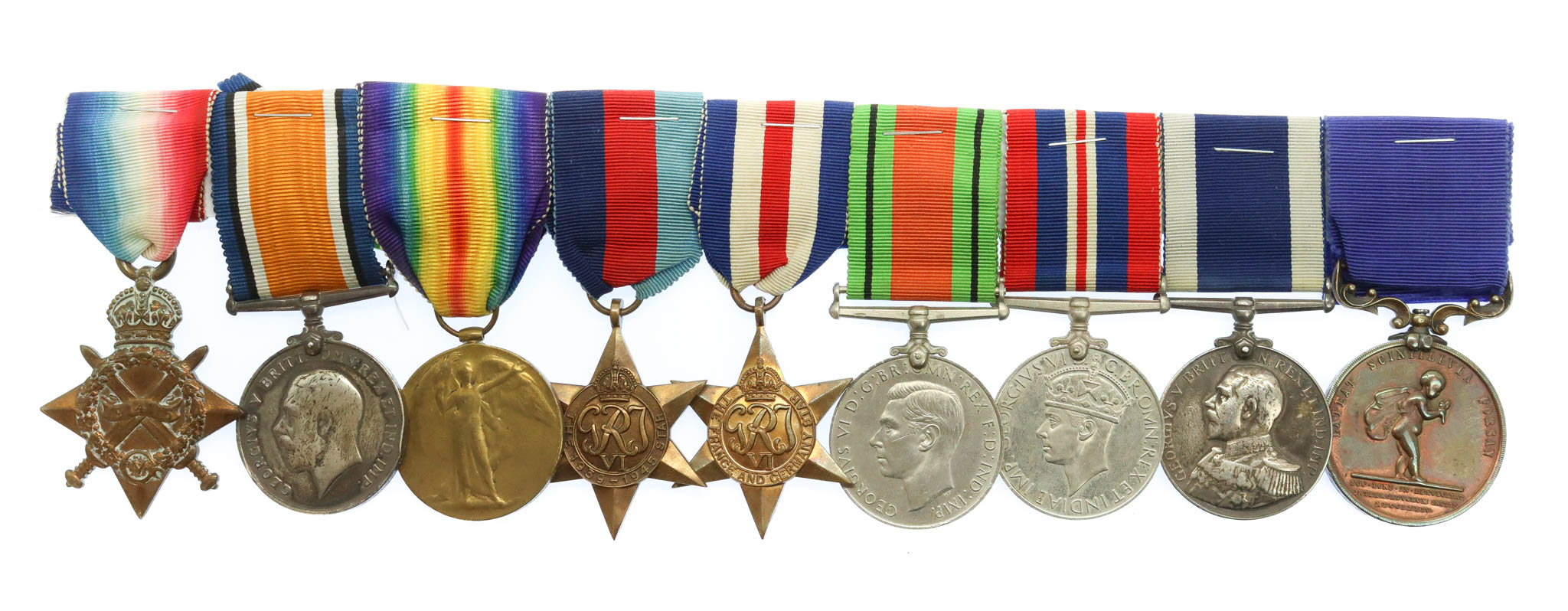 WW1, WW2, Long Service & Royal Humane Society Life Saving Medal Group of Nine - L.Sto. / S.P.O. S.R. Morgan, Royal Navy