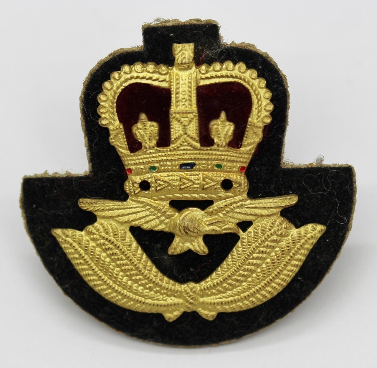 Royal Air Force (R.A.F.) Warrant Officer's Cap Badge - Queen's Crown