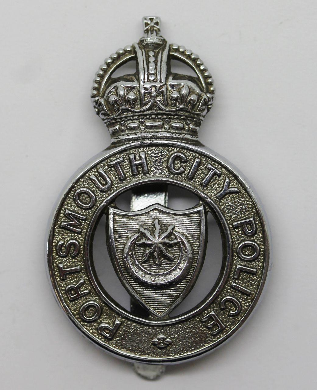 Portsmouth City Police Cap Badge - King's Crown