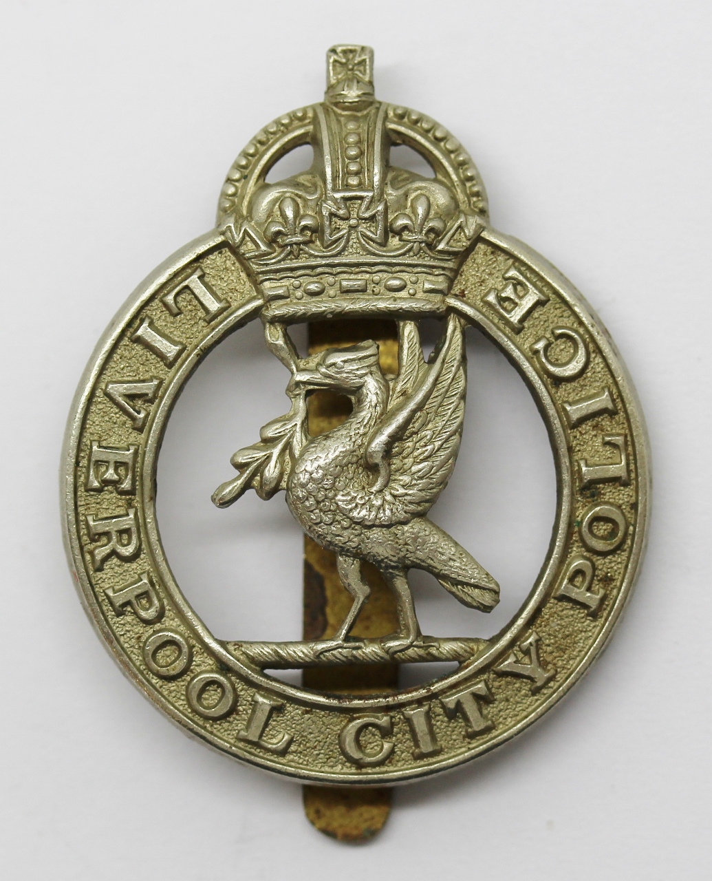 Liverpool City Police Cap Badge - King's Crown
