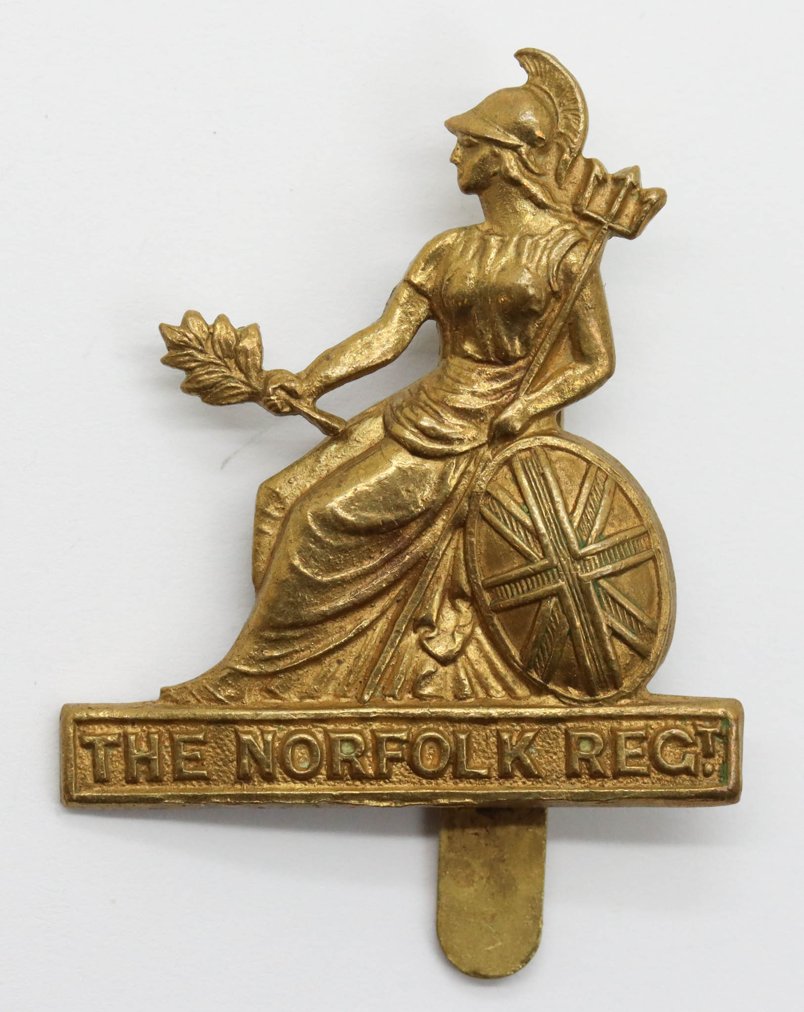 Norfolk Regiment Brass Cap Badge