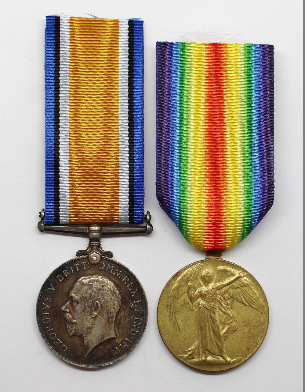 WW1 British War & Victory Medal Pair - Pte. F. Wedge, 1/5th Bn. Notts & Derby Regiment (Sherwood Foresters) - Died of Wounds
