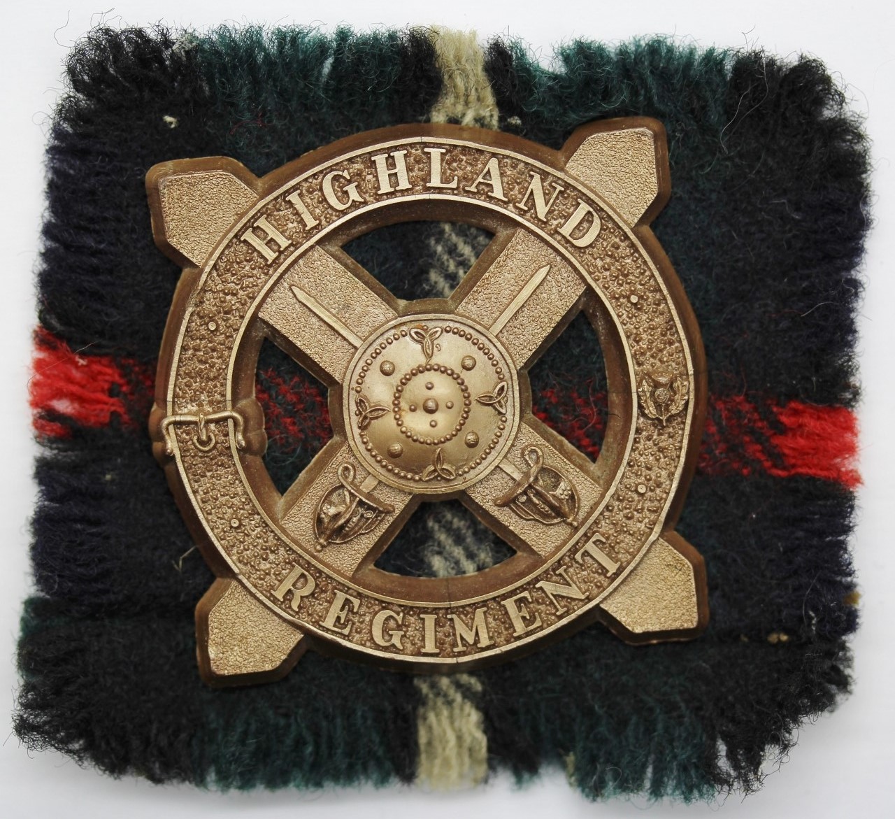 Rare Highland Regiment WW2 Plastic Economy Cap Badge