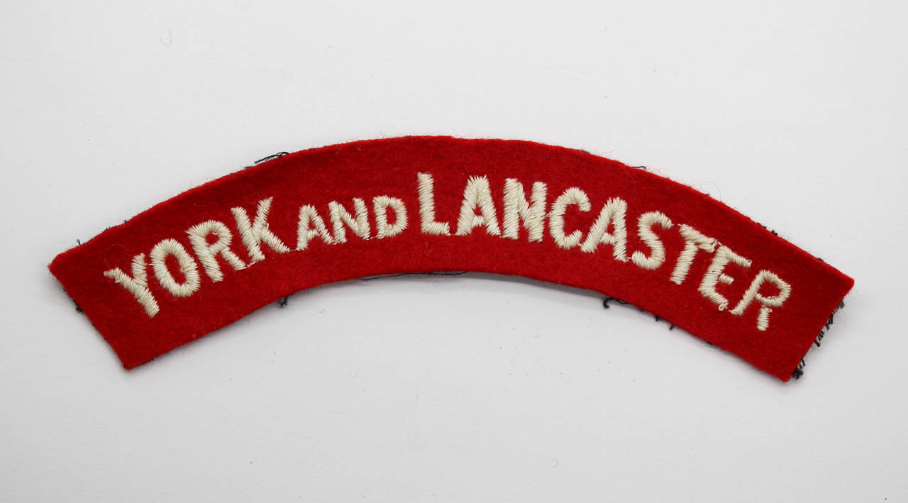 York & Lancaster Regiment (YORK AND LANCASTER) Cloth Shoulder Title