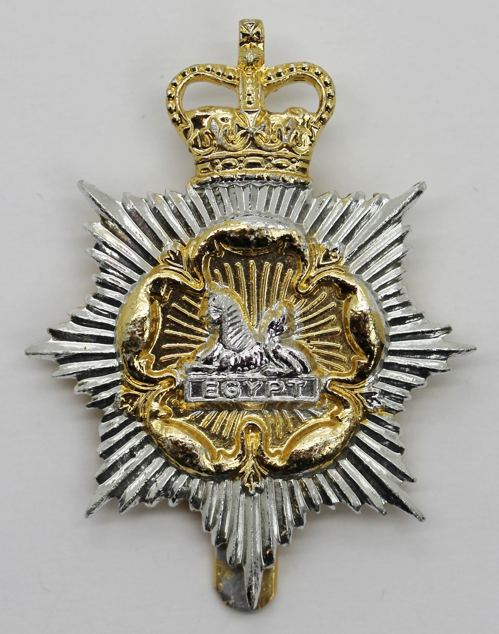 Gloucestershire & Hampshire Regiment Anodised (Staybrite) Cap Badge