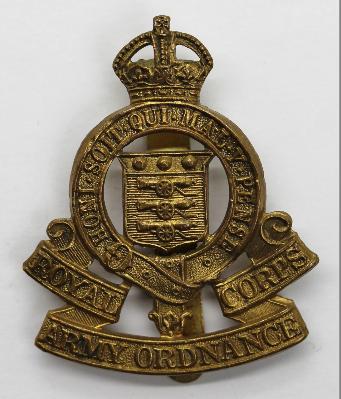 Royal Army Ordnance Corps (R.A.O.C.) Cap Badge - King's Crown