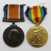 WW1 British War & Victory Medal Pair - Pte. W. Toft, 8th Bn. South Lancashire Regiment - Died of Wounds