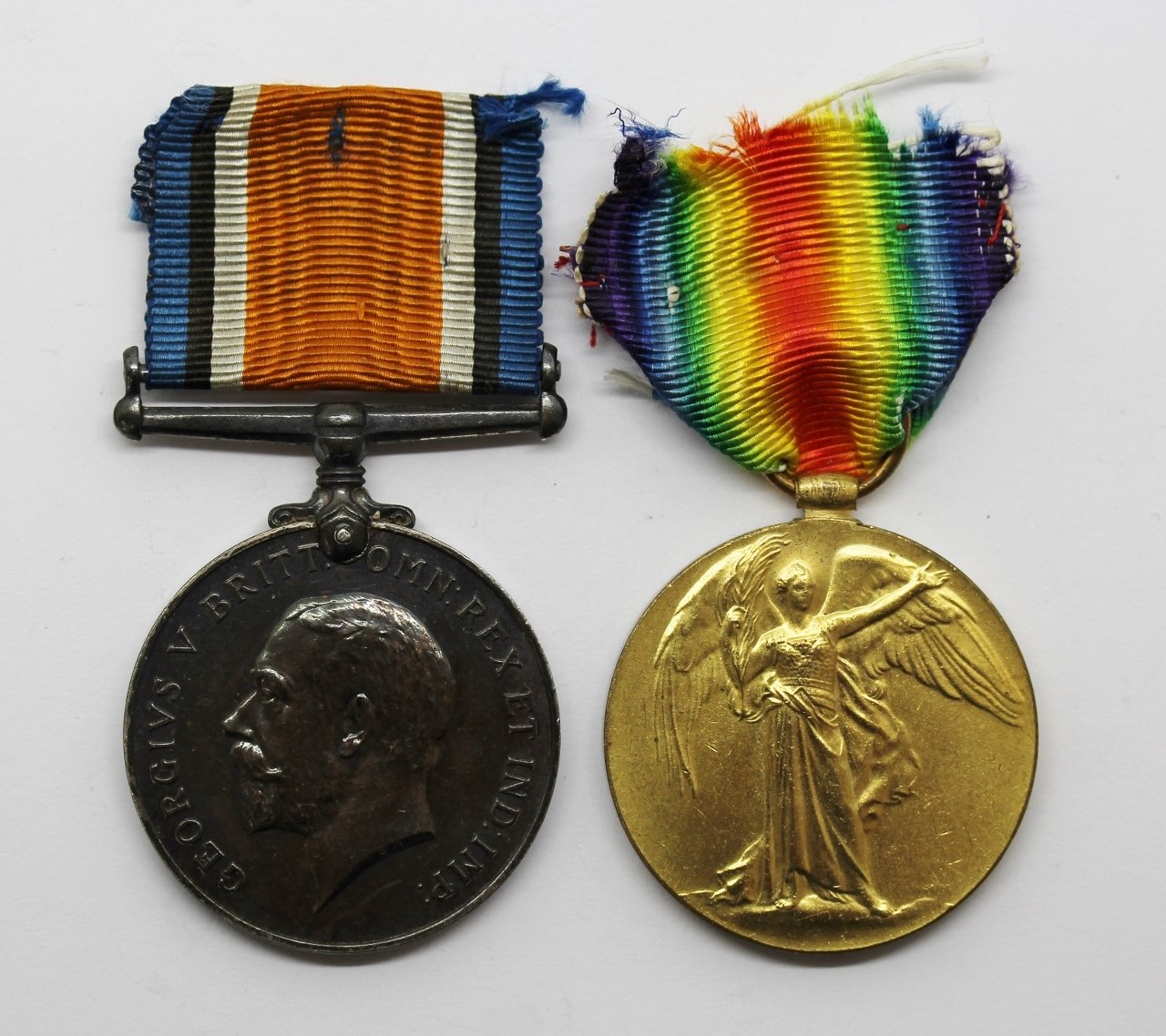 WW1 British War & Victory Medal Pair - Pte. W. Toft, 8th Bn. South Lancashire Regiment - Died of Wounds