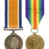 WW1 British War & Victory Medal Pair - Pte. D.R. Colllins, Royal Warwickshire Regiment - Wounded