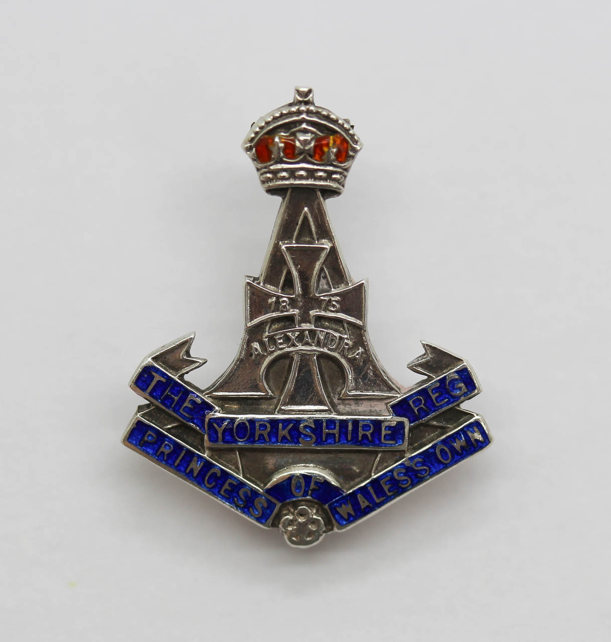 Yorkshire Regiment (Green Howards) Silver & Enamel Sweetheart Brooch