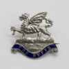 East Kent Regiment (The Buffs) Silver & Enamel Sweetheart Brooch