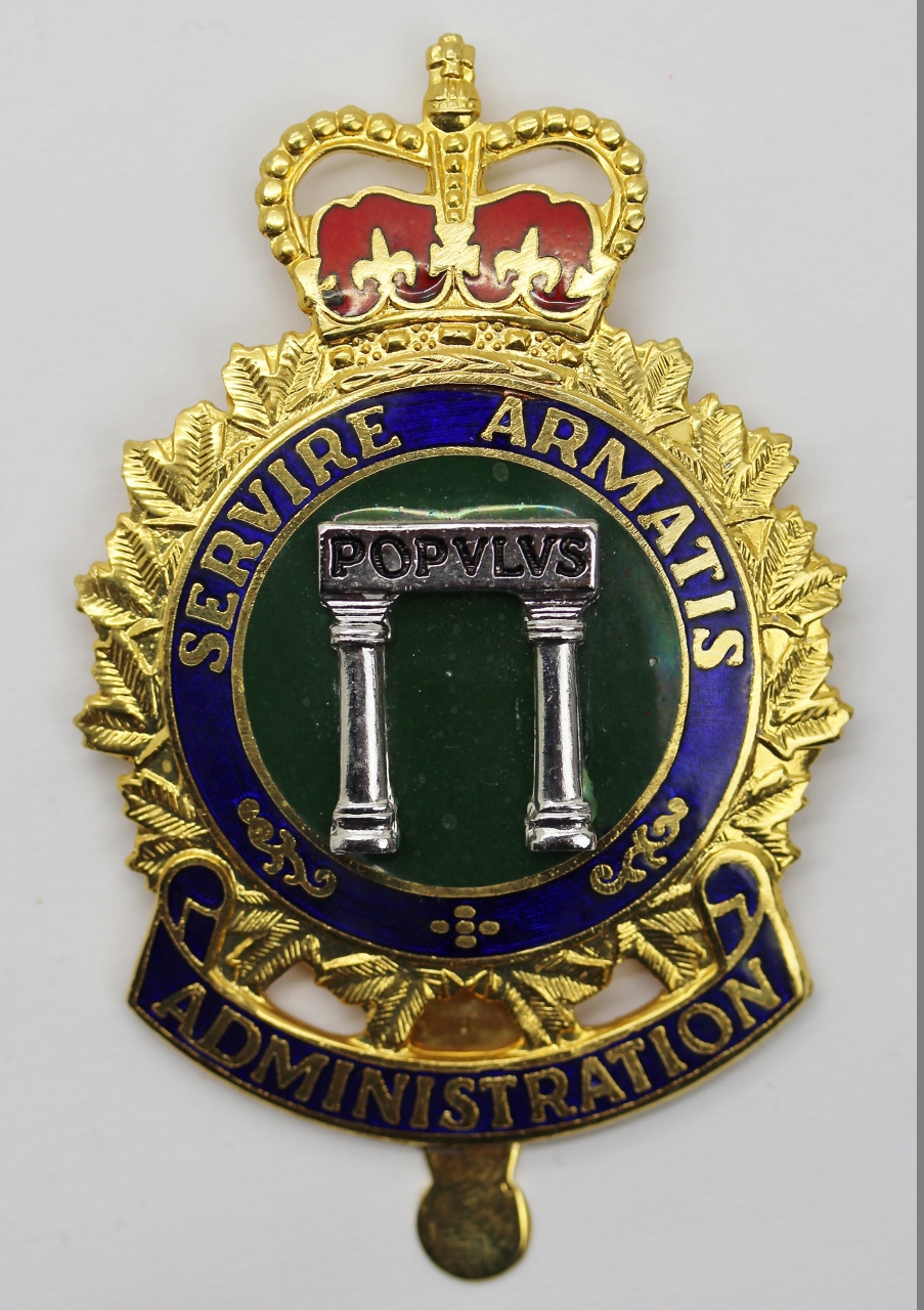 Canadian Forces Administration Branch Cap Badge